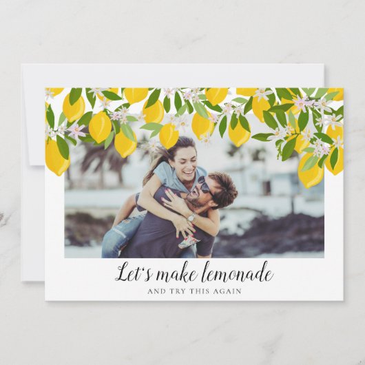 Lets Make Lemonade Change the Date Photo Einladung (Vorderseite)