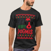 Let's Merry Dogmas Funny Dog Santa Hat Christmas X T-Shirt (Vorderseite)