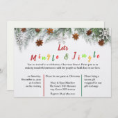 Let's Mingle & Jingle Weihnachts-Party Einladung (Vorne/Hinten)