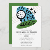Let's Par T-Shirt Annual Golf Turnier Niedliches P Einladung (Vorne/Hinten)