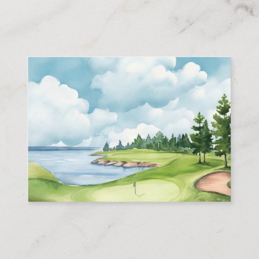 Let's Par T-Shirt Golf Baby Dusche Sport Windeln W Begleitkarte (Rückseite)