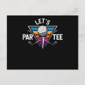 Let's Par T-Shirt Golf Ball T-Shirt Button Funny G Postkarte (Vorderseite)