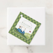 Let's Par T-Shirt Golf Raute Muster ersten Geburts Geschenkanhänger (Beispiel)