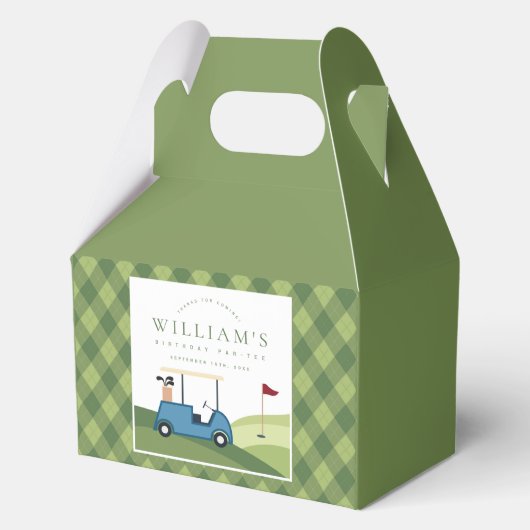 Let's Par T-Shirt Golf Raute Muster ersten Geburts Geschenkschachtel (Vorderseite)