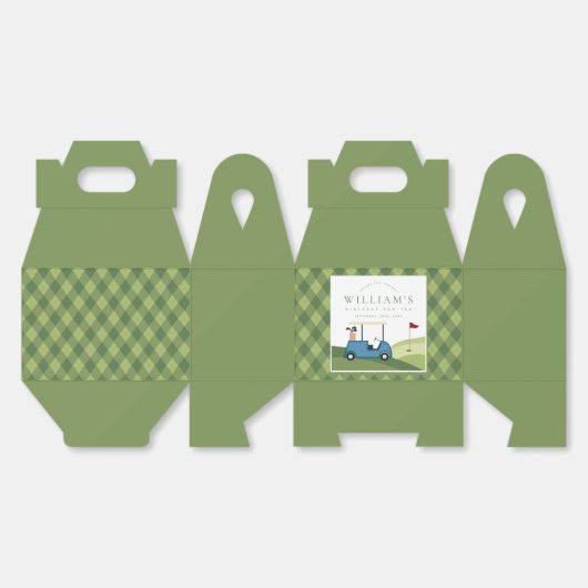 Let's Par T-Shirt Golf Raute Muster ersten Geburts Geschenkschachtel (Ungeklappt)