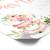 Let's Par-Tea Tea Party Baby Brewing Baby Shower Poster (Ecke)