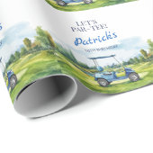Let's Par-Tee Golf Any Age Birthday Geschenkpapier (Rolleneckpunkt)
