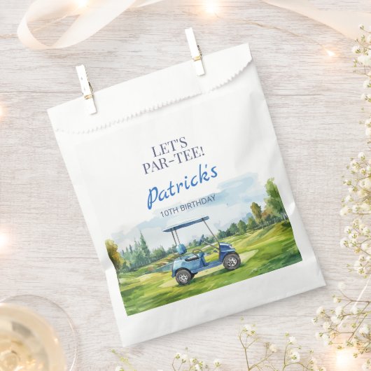 Let's Par-Tee Golf Any Age Birthday Geschenktütchen (Ausgeschnitten)