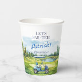 Let's Par-Tee Golf Any Age Birthday Pappbecher (Rückseite)