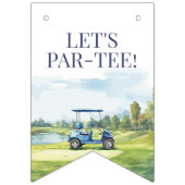 Let's Par-Tee Golf Any Age Birthday Wimpelkette (Erste Fahne)