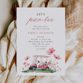 Let's Par-tee Golf Baby Shower Einladung