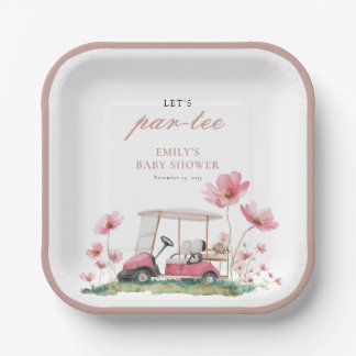 Let's Par-tee Golf Baby Shower Paper Plate Pappteller