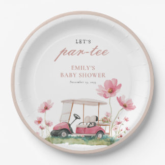 Let's Par-tee Golf Baby Shower Paper Plate Pappteller