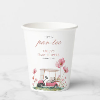 Let's Par-tee Golf Baby Shower Pappbecher
