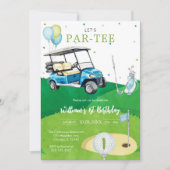 Let's Par-tee Golf Boy 1st Birthday Invitati Einladung (Vorderseite)
