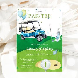 Let's Par-tee Golf Boy 1st Birthday Invitati Einladung