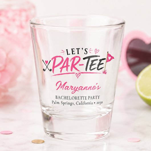 Let's Par Tee Junggesellinnenabschied Schnapsglas