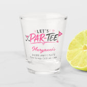 Let's Par Tee Junggesellinnenabschied Schnapsglas (Vorderseite)