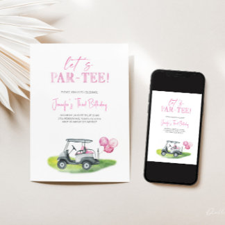 Let's Par-tee Mini Golf Girl Birthday Einladung