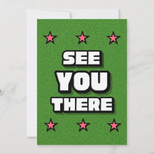 Lets Partee - Golf Birthday Invitation with Photo Einladung (Rückseite)