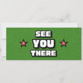 Lets Partee - Golf Birthday Ticket Invitation Einladung (Rückseite)