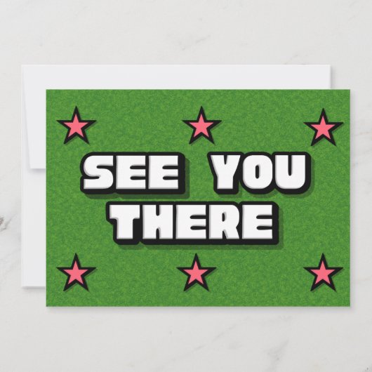 Lets Partee - Golf Birthday with Photo Landscape Einladung (Rückseite)