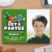 Lets Partee - Golf Birthday with Photo Landscape Einladung