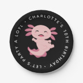 Let's Party A Lotl ・ Axolotl Birthday Party Pappteller (Vorderseite)
