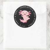 Let's Party A Lotl ・ Axolotl Birthday Runder Aufkleber (Tasche)