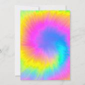 Let's Party Colorful Tie Dye birthday Einladung (Rückseite)