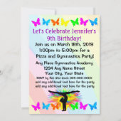 LET'S PARTY GYMNASTICS INVITATION EINLADUNG (Rückseite)