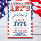 Lets Party Like It's 1776 Funny 4th July Party Einladung