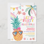 Let's Party Like Pineapple Luau Summer Birthday Einladung (Vorderseite)