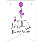 let's party! olifant wimpelkette (Dritte Fahne)