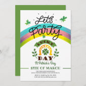 Let's Party St. Patric Tag Einladung (Vorne/Hinten)