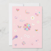 Lets Party Sun Rainbow Disco Birthday Invitation Einladung (Rückseite)