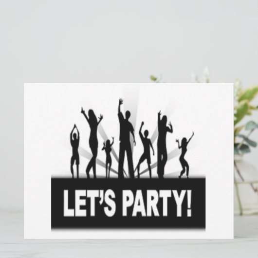 "LET'S PARTY"-TANKER EINLADUNG (Stehend Vorderseite)