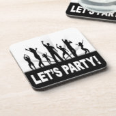 "LET'S PARTY"-TANKER GETRÄNKEUNTERSETZER (Linke Seite)