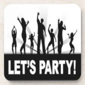 "LET'S PARTY"-TANKER GETRÄNKEUNTERSETZER (Vorderseite)