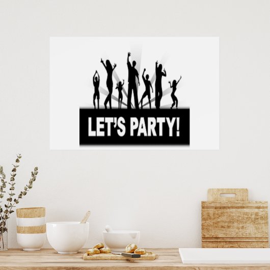 "LET'S PARTY"-TANKER POSTER (Küche)