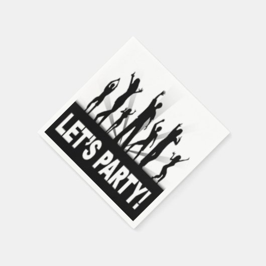 "LET'S PARTY"-TANKER SERVIETTE (Ecke)