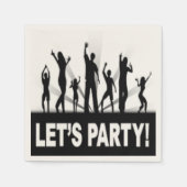 "LET'S PARTY"-TANKER SERVIETTE (Vorderseite)