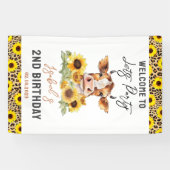 Let's Party Till the Cows Come Home 2nd Birthday Banner (Horizontal)