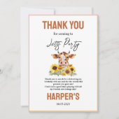 Let's Party Till the Cows Come Home 2nd Birthday Dankeskarte (Vorderseite)