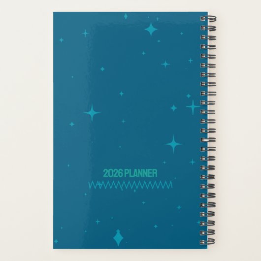 LET'S PARTY! - Tipsy Black Cat Planner Planer (Rückseite)