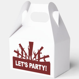 "Let's Party" Unterschrift Gunst Geschenkschachtel