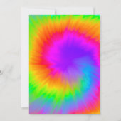 Let's Party Vibrant Tie Dye birthday Einladung (Rückseite)