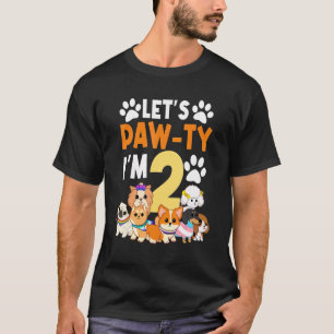 Let's Paw Ty Ich bin 2 Geburtstagsparty 2. Geburts T-Shirt
