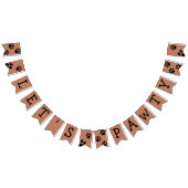 Let's Pawty Bunting Banner - Braun mit schwarzen P (Alle)