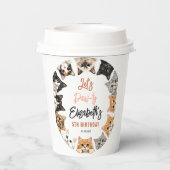Let's Pawty Cat 5th Birthday | Custom Birthday Kid Pappbecher (Rückseite)